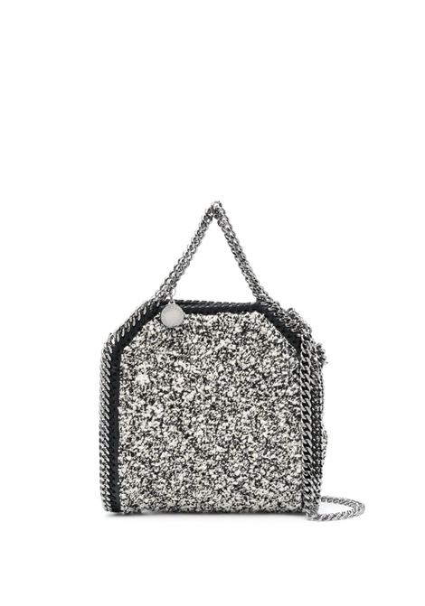 Micro Falabella Tote Bag In Black And White Boucl? STELLA MCCARTNEY | 391698-WP02241000