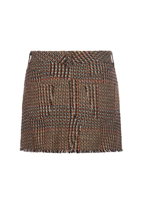 Brown Wool Tweed Mini Skirt STELLA MCCARTNEY | 630059-3CJ3012742