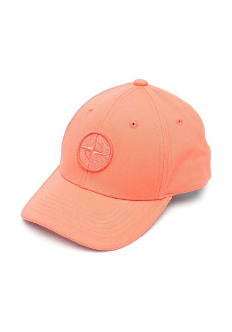 Baseball Cap In Coral Cotton Reps With Logo STONE ISLAND JUNIOR | 101691265V0036