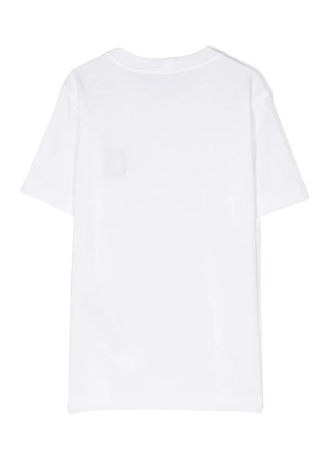 White T-Shirt With Logo Patch STONE ISLAND JUNIOR | 781620147V0001