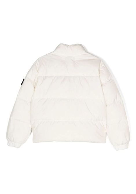 White Dyed Crinkle Reps R-NY Down Jacket STONE ISLAND JUNIOR | 791640823V0093