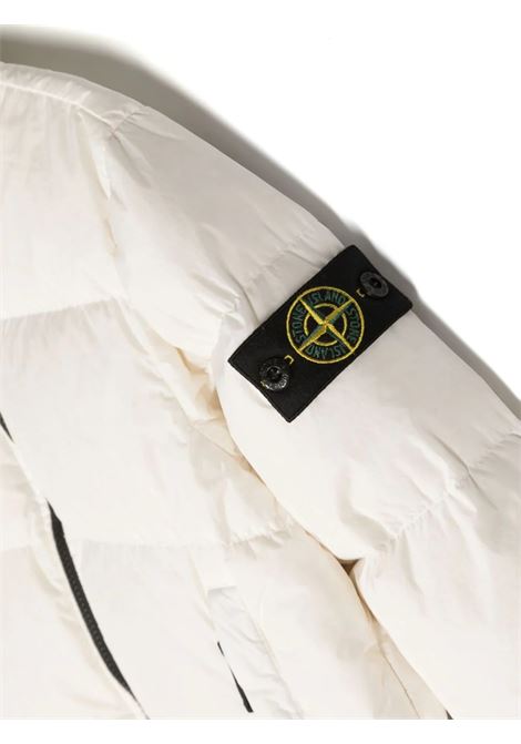 White Dyed Crinkle Reps R-NY Down Jacket STONE ISLAND JUNIOR | 791640823V0093