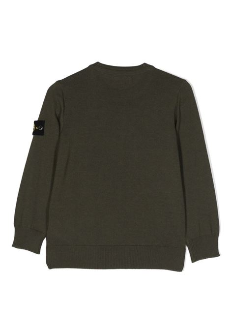 Military Green Pure Virgin Wool Sweater STONE ISLAND JUNIOR | 7916509C4V0054