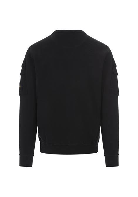 Black Sweatshirt With Pockets STONE ISLAND | 791560577V0029