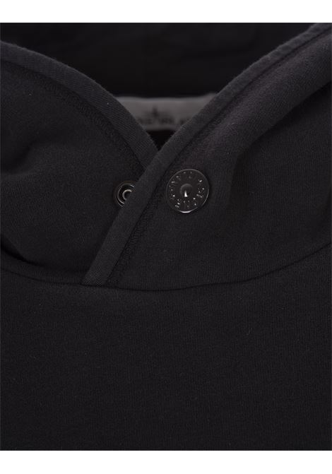 Black Sweatshirt With Lined Hoodie STONE ISLAND | 791561252V0029