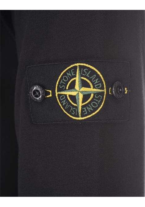 Black Hoodie with Buttons STONE ISLAND | 791561720V0029
