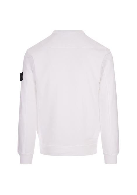 Crew-Neck Sweatshirt In White Gauzed Cotton  STONE ISLAND | 791562420V0001