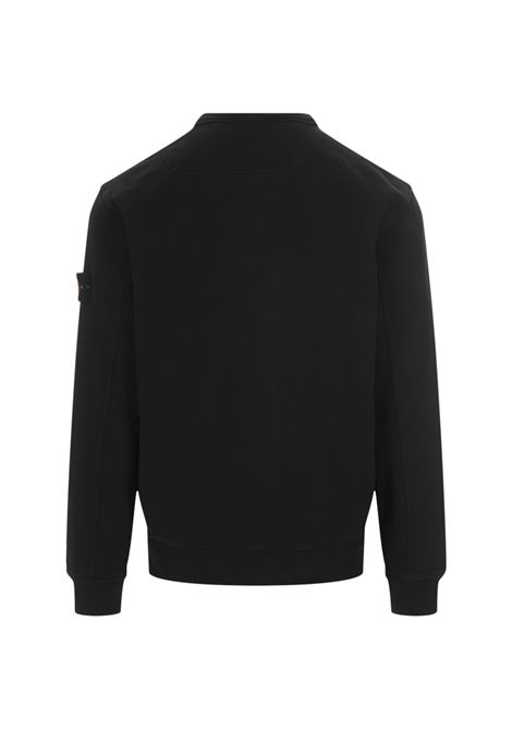 Crew-Neck Sweatshirt In Black Gauzed Cotton  STONE ISLAND | 791562420V0029