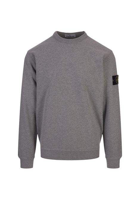 Crew-Neck Sweatshirt In Grey Gauzed Cotton  STONE ISLAND | 791562420V0M64
