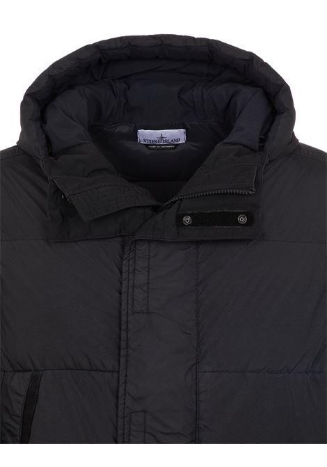 Black Jacket In Garment Dyed Crinkle Reps Recycled Nylon  STONE ISLAND | 791570323V0029