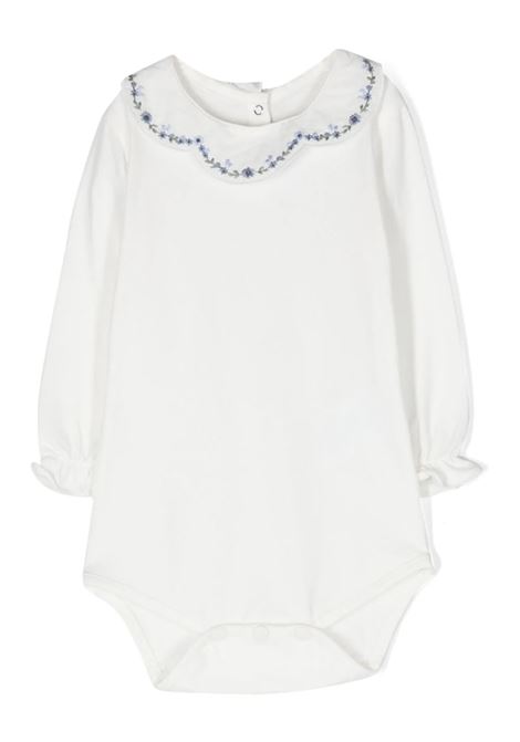 White Body With Blue Floral Embroidery TARTINE ET CHOCOLAT | TX1100113