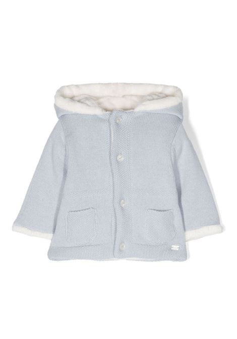 Light Blue Knitted Coat With Padding TARTINE ET CHOCOLAT | TX4001042