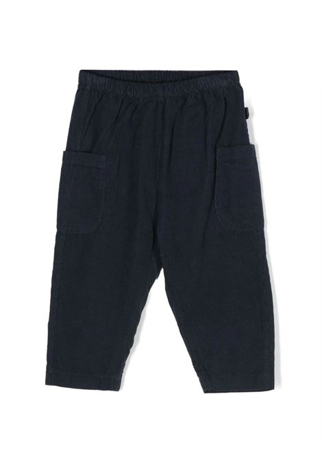 Navy Blue Corduroy Trousers TEDDY & MINOU | I23PT010V6014496