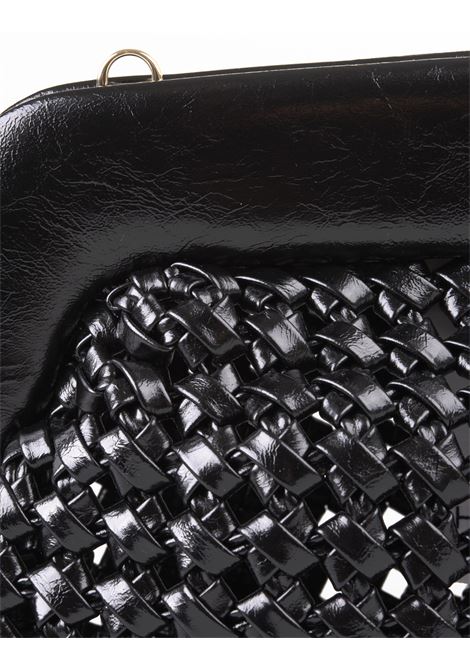 Black Bios Knots Shiny Clutch Bag THEMOIRE' | TMFW23BXS1