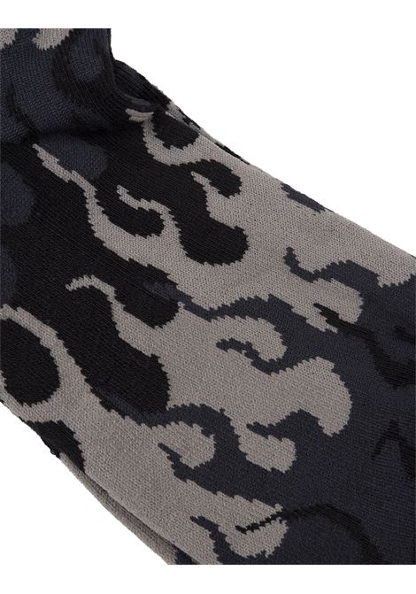 Black Socks With Triple Grey Flame VISION OF SUPER | VSA01009BLACK/GREY