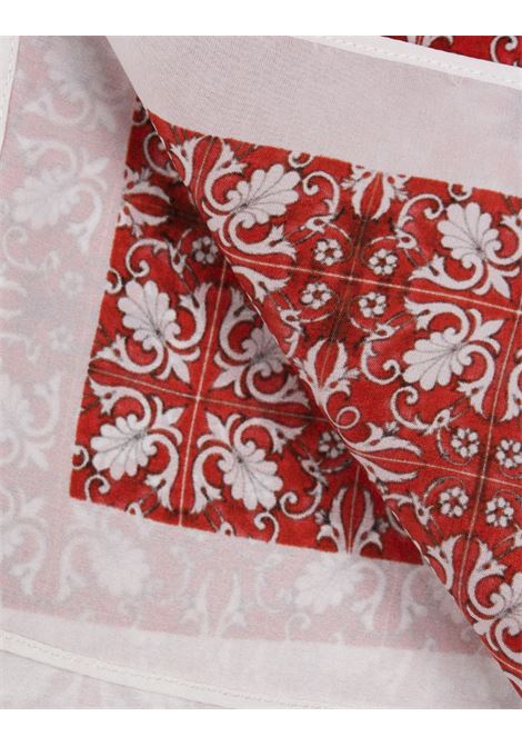 Red Majolica Silk Handkerchief 813 (OTTO TREDICI) | MAIOLICA /LROSSO