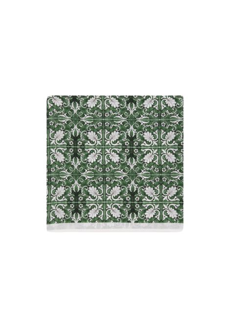 Green Majolica Silk Handkerchief 813 (OTTO TREDICI) | MAIOLICA /LVERDE