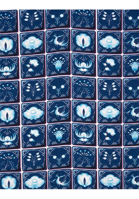 Blue Silk Handkerchief With Pattern RUSSO CAPRI | FOULARD/L1
