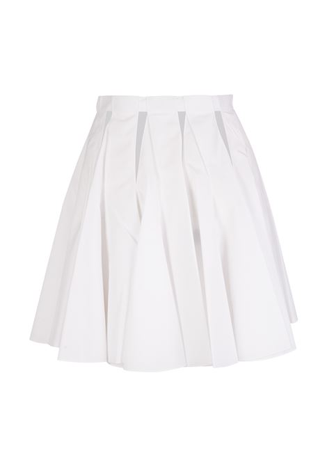 Gonna Corta Donna In Popeline Giapponese Bianco ALAIA | AA9J03641T001000