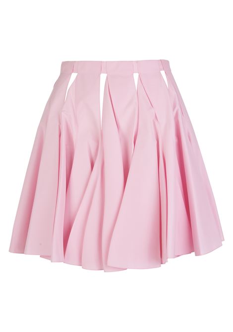 Woman Short Skirt In Pink Japanese Poplin ALAIA | AA9J03641T001401
