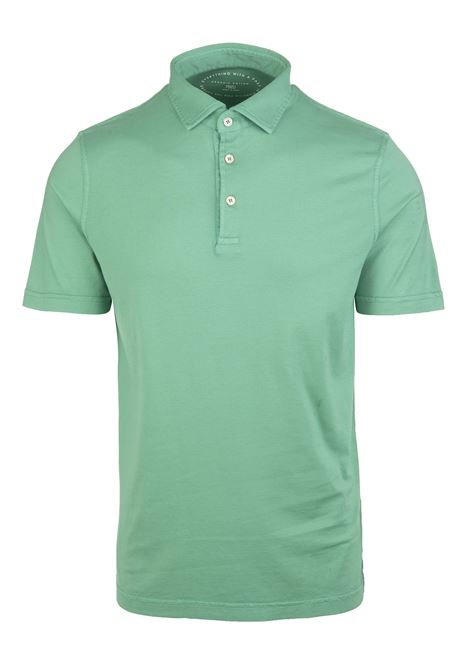 Man Light Green Polo Shirt In Organic Cotton FEDELI | UED01100114