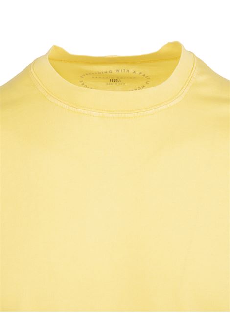 T-Shirt Basi Uomo In Cotone Organico Giallo FEDELI | UEF0103111