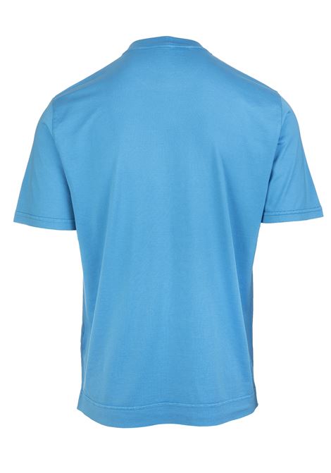 Man Basic T-Shirt In Azure Organic Cotton FEDELI | UEF0103116