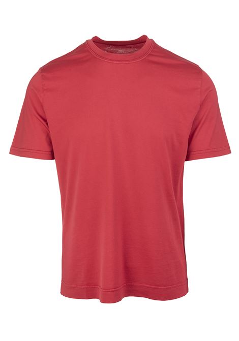 Man Basic T-Shirt In Red Organic Cotton FEDELI | UEF010387