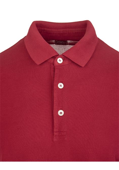 Man Red Polo Shirt In Organic Cotton FEDELI | UEF0108122