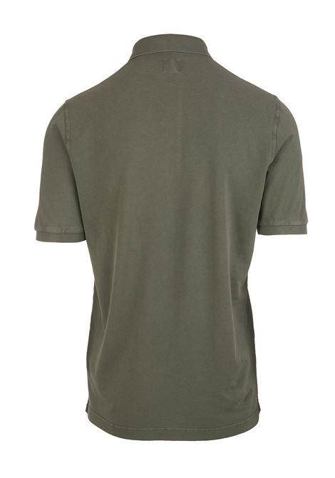 Military Green Man Polo Shirt In Pique' Cotton FEDELI | UEF0108128