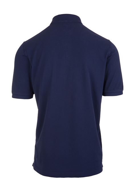 Dark Blue Man Polo Shirt In Pique' Cotton FEDELI | UEF010885