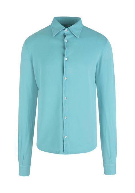 Man Shirt In Turquoise Cotton Pique' FEDELI | UEF0283121