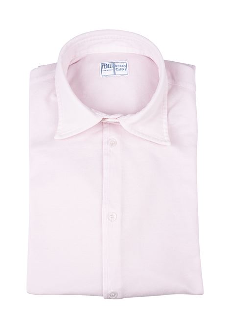 Man Pink In Taupe Cotton Pique' FEDELI | UEF028369