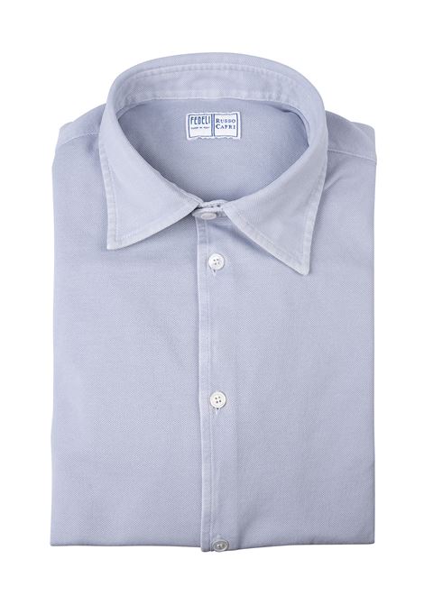 Man Shirt In Light Grey Cotton Pique' FEDELI | UEF028388