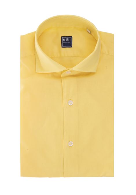 Man Yellow Lightweight Cotton Shirt FEDELI | UEF0507CE111