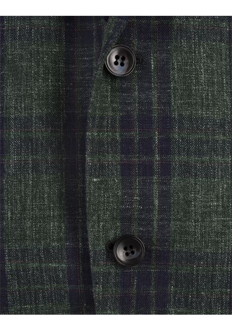 Green Check Wool Classic Blazer KITON | UG81KF11111100L
