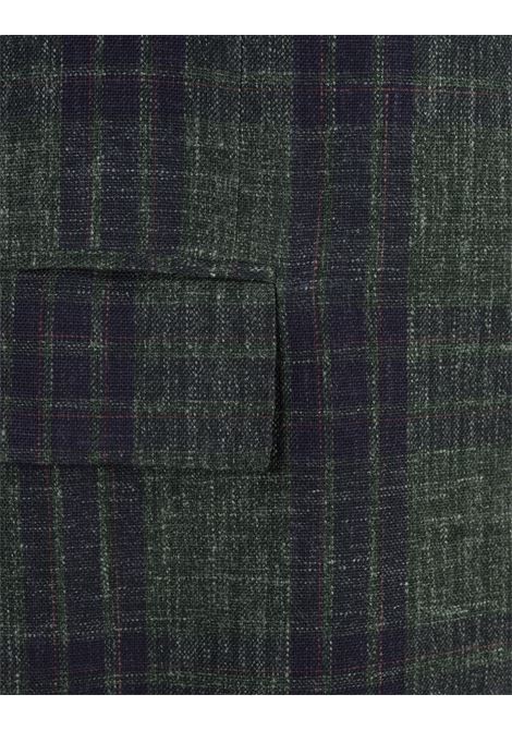 Green Check Wool Classic Blazer KITON | UG81KF11111100L