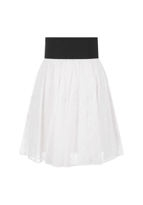 White Sangallo Short Skirt With Belt ALAIA | AA9J03943TR12000