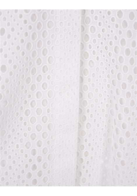 White Sangallo Short Skirt With Belt ALAIA | AA9J03943TR12000