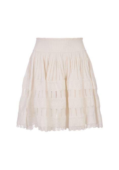 Ivory Shiny Crinoline Mini Skirt ALAIA | AA9J21162M712113