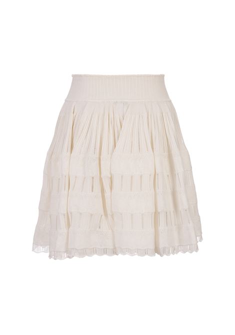 Ivory Shiny Crinoline Mini Skirt ALAIA | AA9J21162M712113