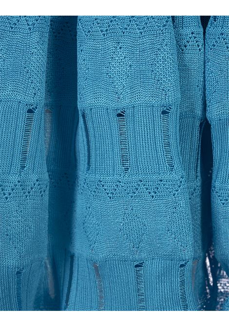 Blue Shiny Crinoline Mini Skirt ALAIA | AA9J21162M712556