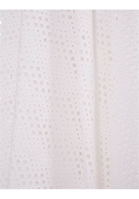 White Sangallo Midi Dress With Belt ALAIA | AA9R10143TR12000