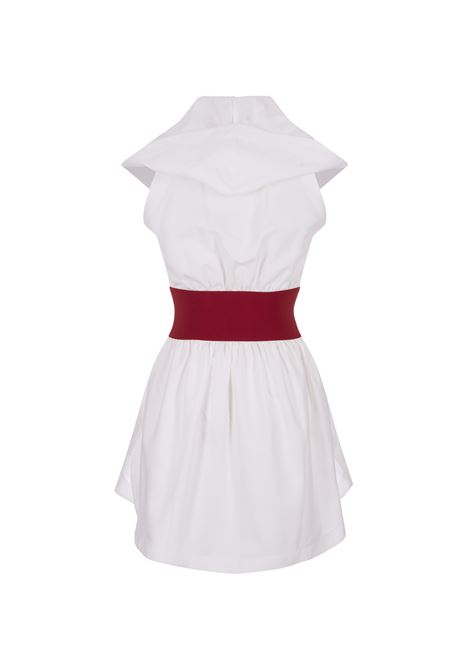 White Pique Hooded Short Dress ALAIA | AA9R11734T374000