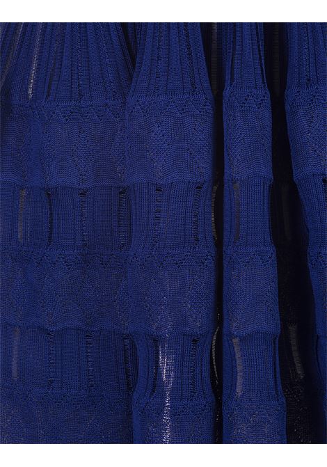 Blue Fluid Skater Mini Dress ALAIA | AA9R22462M712585