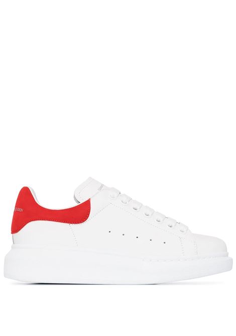 White Oversize Sneakers With Red Suede Spoiler ALEXANDER MCQUEEN | 553770-WHGP79676