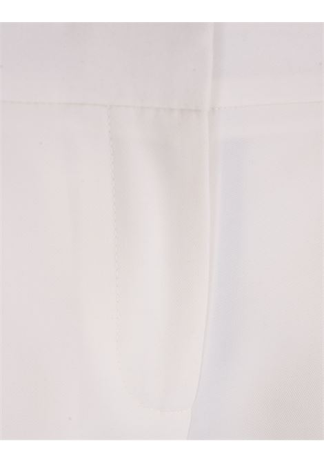 Leaf Crepe Cigarette Trouser In Light Ivory ALEXANDER MCQUEEN | 584968-QJAAC9016