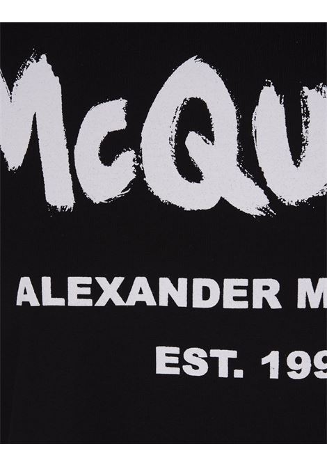 T-Shirt McQueen Graffiti Nera ALEXANDER MCQUEEN | 608614-QZAD30520