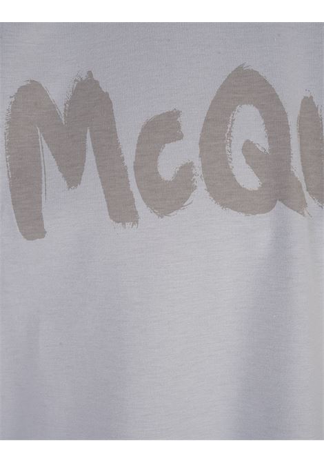Dove Grey McQueen Graffiti T-Shirt ALEXANDER MCQUEEN | 622104-QUZ570912