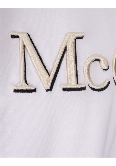 T-Shirt Bianca Con Ricamo McQueen ALEXANDER MCQUEEN | 649876-QTZ560900